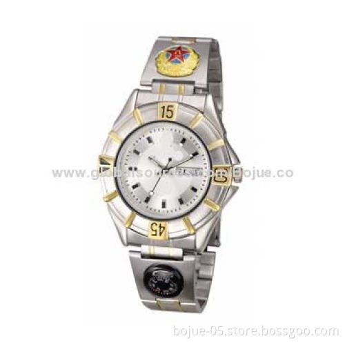 China Army Watch with Silver and Gold Color Plating
